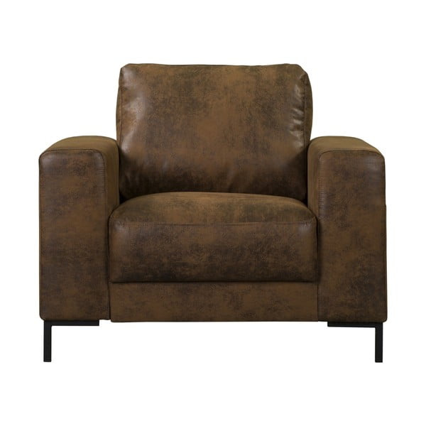 Brūns atpūtas krēsls no ādas imitācijas Lofty Lilly – Miuform-image-2