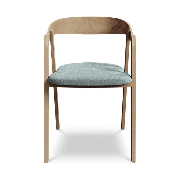 Zils masīvkoka ēdamistabas krēsls Erika – Makamii-image-1