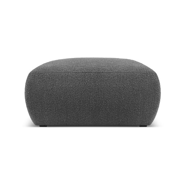 Tumši pelēks pufs no buklē auduma Molino – Micadoni Home-image-1