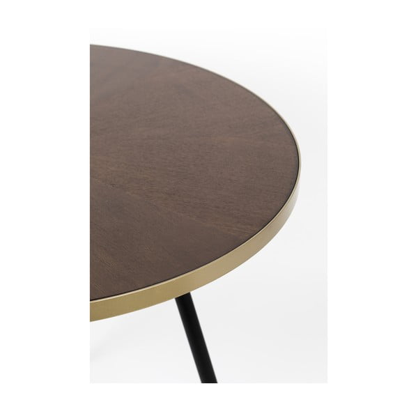 Apaļš ēdamgalds ar valrieksta koka imitācijas galda virsmu ø 91 cm Denise – White Label-image-3