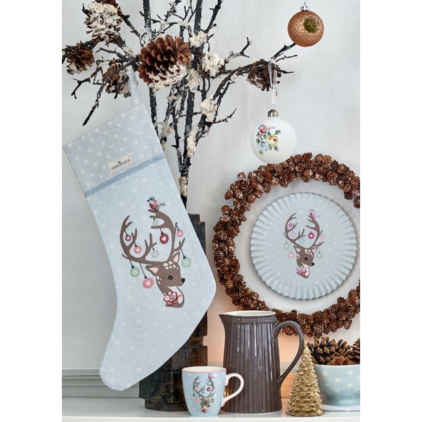 Zils Ziemassvētku paliktnis Green Gate Dina, ø 20 cm-image-1