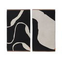 Melnbalti dvieļi no organiskās kokvilnas (2 gab.) 50x90 cm Nova Arte – Mette Ditmer Denmark