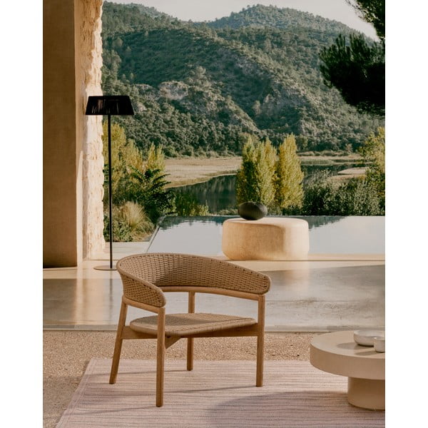 Dabīga toņa masīvkoka dārza atpūtas krēsls Arinella – Kave Home-image-1