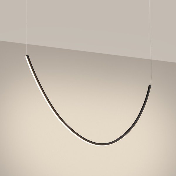 Melna alumīnija LED piekaramā lampa ALVAR – Thoro-image-1