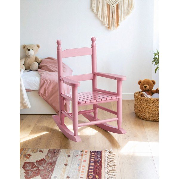 Rozā papeles masīvkoka bērnu krēsls – Premier Housewares-image-3