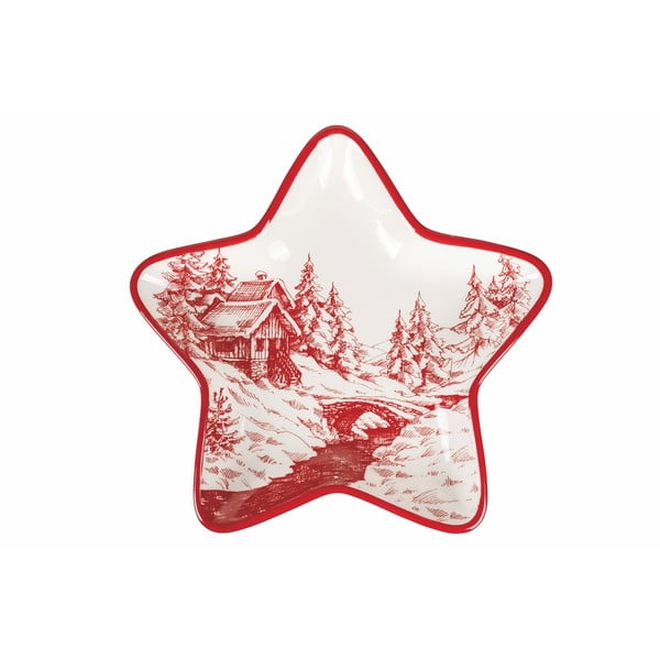 Ziemassvētku deserta šķīvis no dolomīta Villa d'Este Alaska Stella