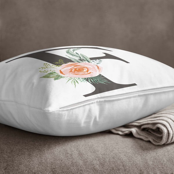 Spilvendrāna Minimalist Cushion Covers Floral Alphabet F, 45 x 45 cm