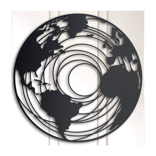 Melna sienas apdare Globe