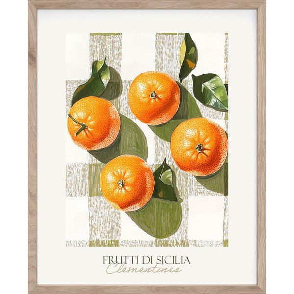 Drukāta glezna ar rāmi 40x50 cm Mandarines  – Styler