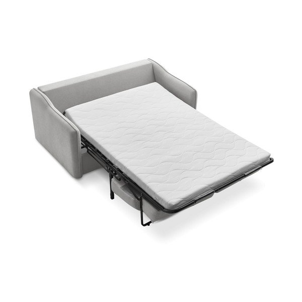 Gaiši pelēks dīvāns gulēšanai/salokāms 178 cm Lenny – Bobochic Paris-image-4