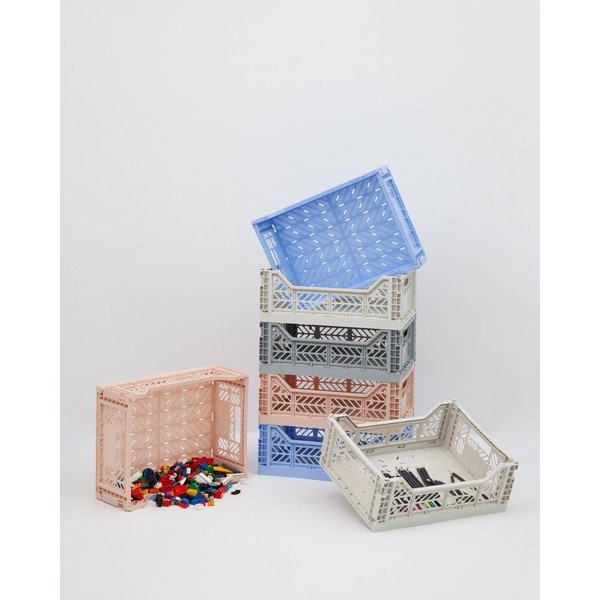 2 pelēku uzglabāšanas kastu komplekts Little Nice Things Caja-image-1