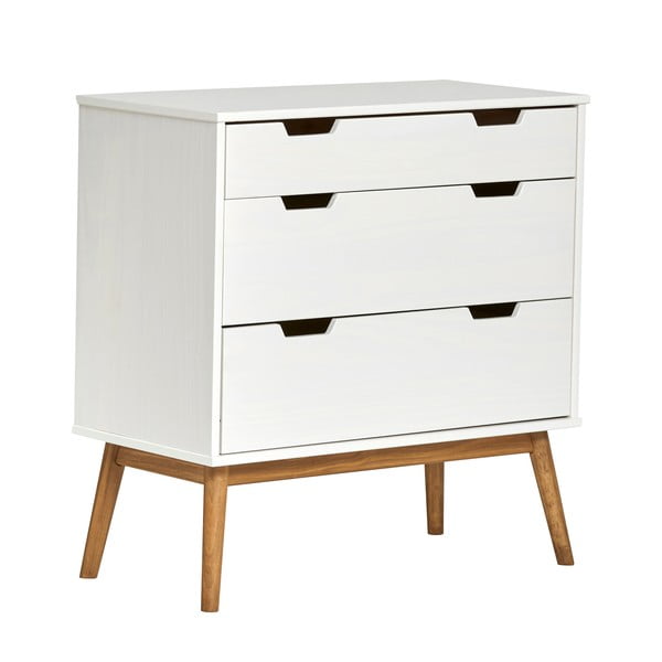 Balta priedes masīvkoka kumode Marckeric Baku, platums 80 cm-image-2