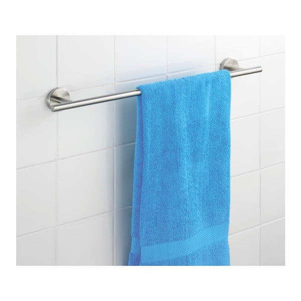 Matētas sudraba krāsas nerūsējošā tērauda sienas dvieļu turētājs Bosio – Wenko-image-1