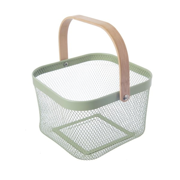 Stiepļu metāla uzglabāšanas grozs 24,5x24,5x30 cm Greenish – Orion-image-4