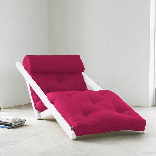 Karup Figo atpūtas krēsls, balts/rozā, 70 cm