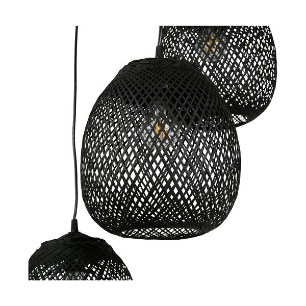 Melna piekaramā lampa 40x40 cm Elme – Côté Table-image-4