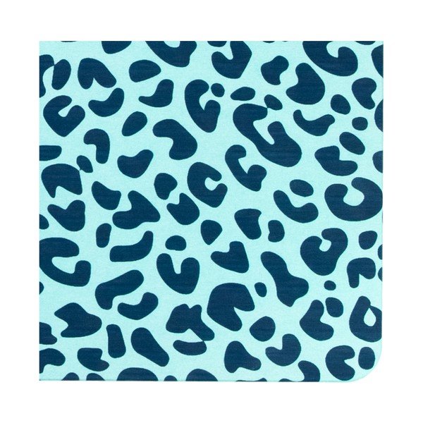 Gaiši zils vannas istabas paklājs 39x60 cm Leopard – Artsy Doormats-image-2