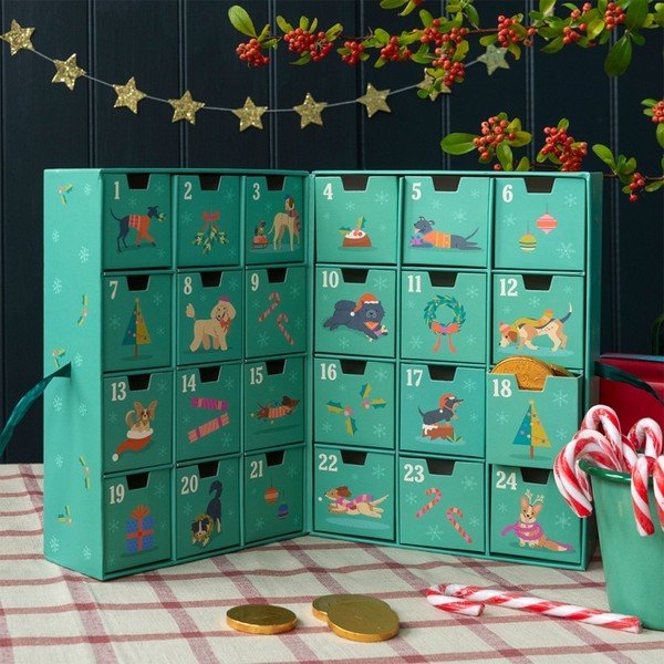 Adventes kalendārs 37,5 cm Festive Friends – Rex London-image-1