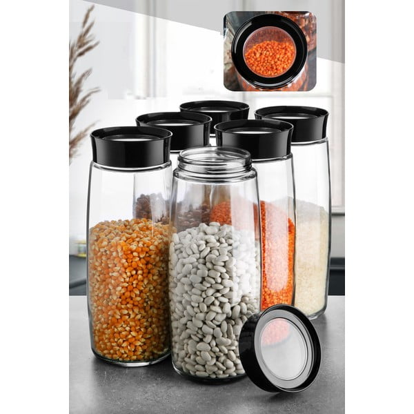 Stikla konteineri (6 gab.) pārtikai – Hermia-image-1