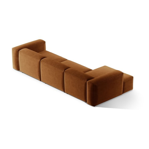 Ķieģeļu sarkans stūra dīvāns (ar kreiso stūri/ar zvilni) Bergamo – Cosmopolitan Design-image-4