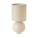Bēša keramikas galda lampa ar auduma abažūru (augstums 24,5 cm) – Casa Selección