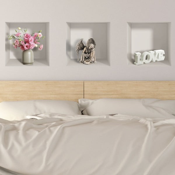 3 3D sienas uzlīmju komplekts Ambiance Symbols of Love-image-1