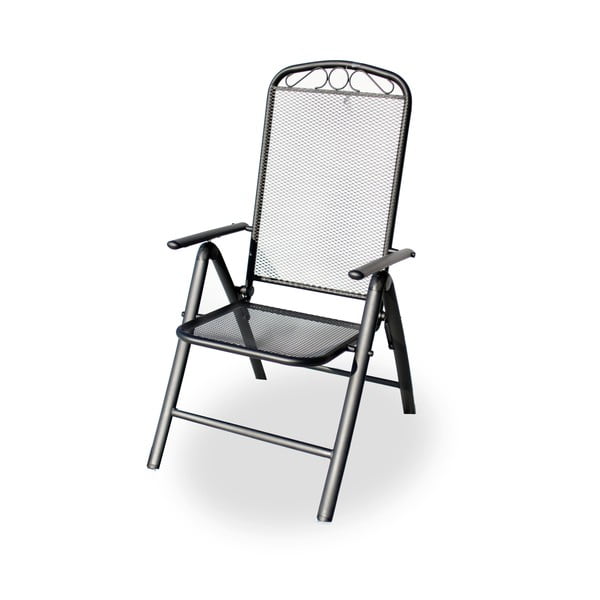 Melns metāla dārza krēsls – Rojaplast