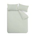 Zaļa divguļamā gultas veļa 200x200 cm Epping Textured Stripe – Catherine Lansfield