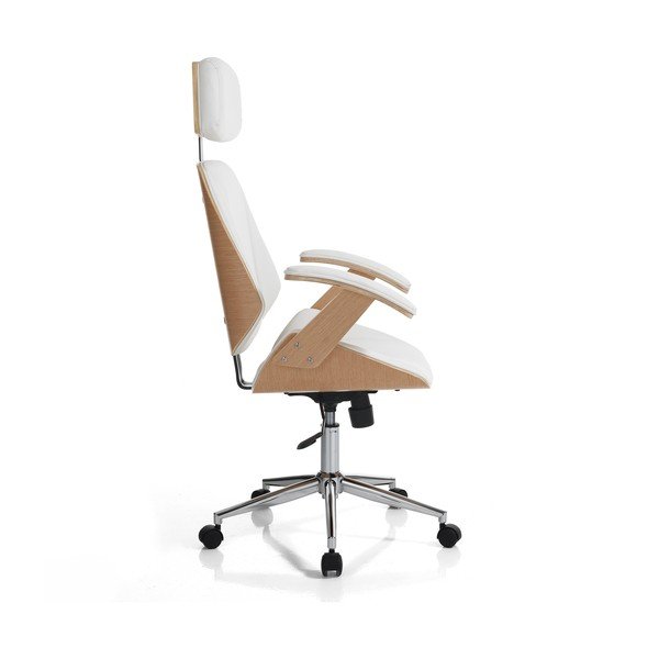 Balts mākslīgās ādas biroja krēsls Visby – Tomasucci-image-3