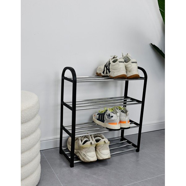 Melns plastmasas apavu statīvs 50,5x57x19 cm Hallfrid – Yes Everyday-image-1