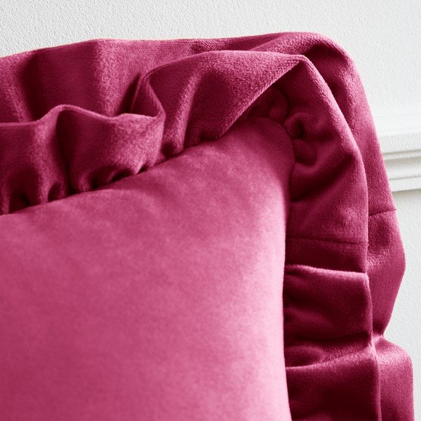 Samta dekoratīvais spilvens 43x43 cm Velvet Double Frill – Catherine Lansfield-image-1