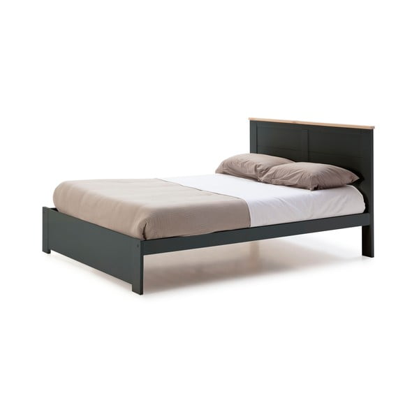 Antracīta pelēka divvietīga gulta 140x190 cm Akira – Marckeric-image-3