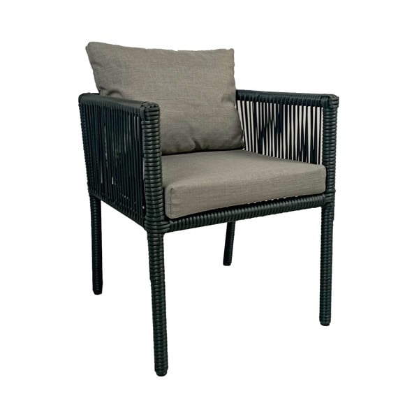 Pelēks mākslīgās rotangpalmas dārza pusdienu komplekts 6 personām Vera 2 – Floriane Garden-image-3