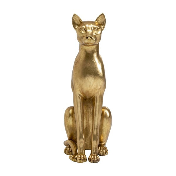 Dekoratīva kaķa statuete zelta krāsā Kare Design, augstums 74 cm