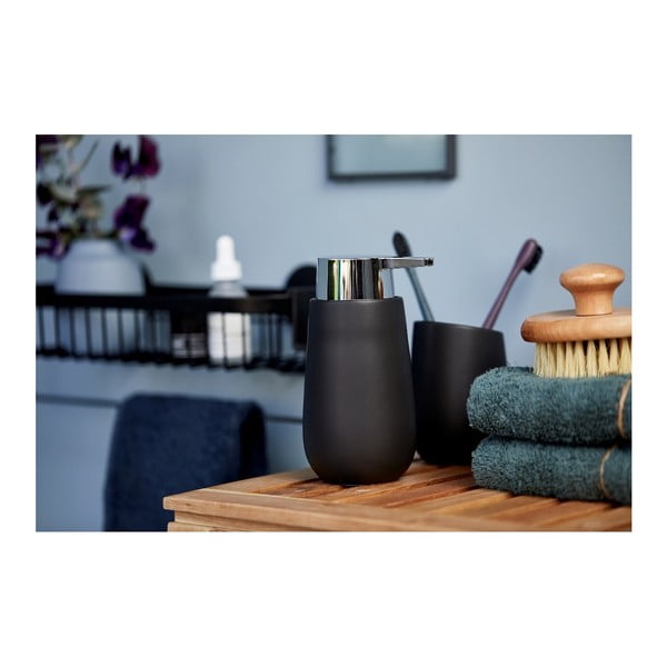 Melns keramikas ziepju dozators Wenko Badi-image-3