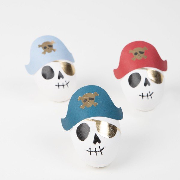 Ballīšu piederumi (3 gab.) Pirate Skulls Surprise Balls – Meri Meri-image-3