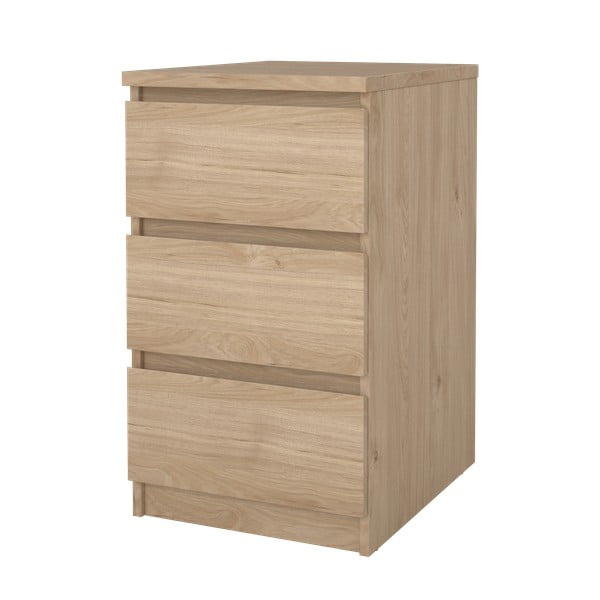 Dabīga toņa kumode ar ozolkoka imitāciju 40x70x50 cm Naia – Tvilum-image-4