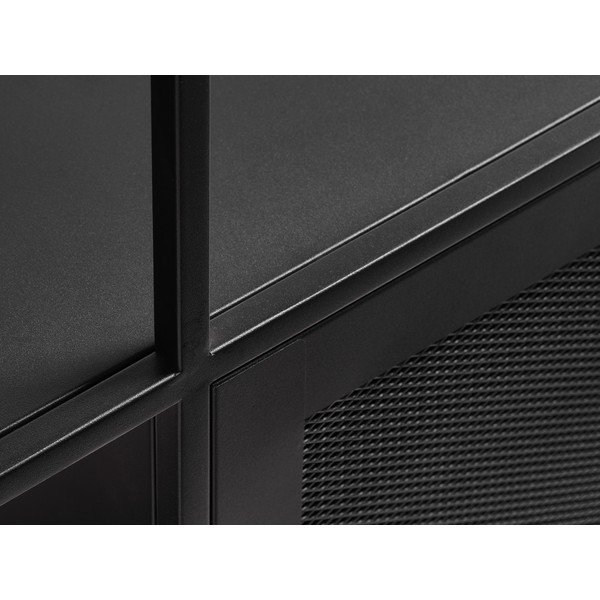 Melns metāla grāmatu plaukts 80x180 cm Malibu – Unique Furniture-image-4