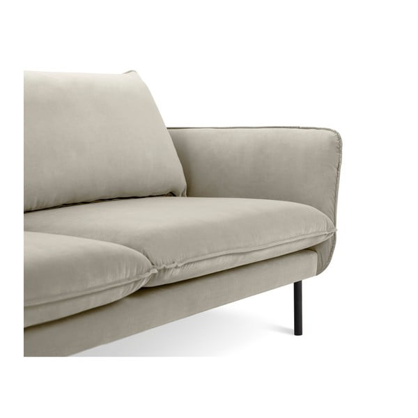 Bēšs samta stūra dīvāns Cosmopolitan Design Vienna, kreisais stūris-image-4