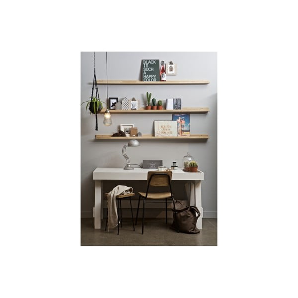 Dabīga toņa bilžu ozola masīvkoka sienas plaukts 170 cm Photoframe – vtwonen-image-2