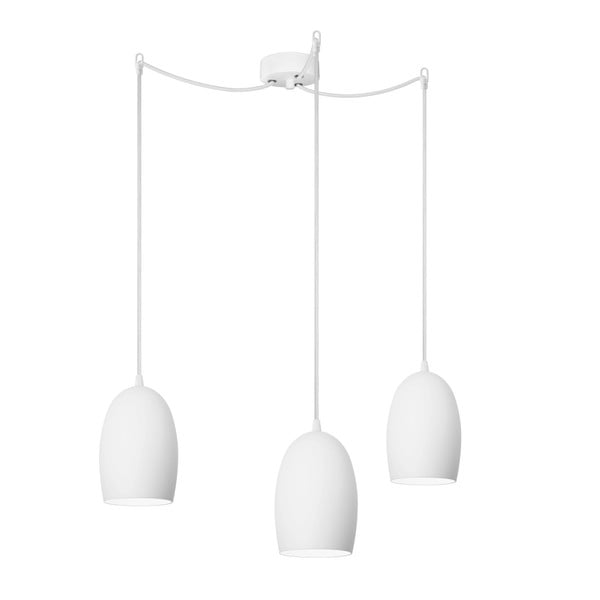 Balta trīsviru griestu lampa Sotto Luce Ume Elementary Matte, ⌀ 14 cm