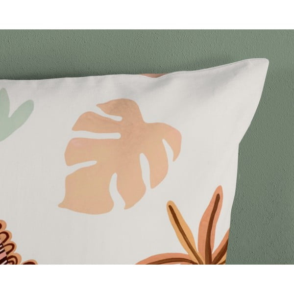 Brūna/bēša kokvilnas bērnu gultas veļa 100x135 cm Dino – Good Morning-image-3