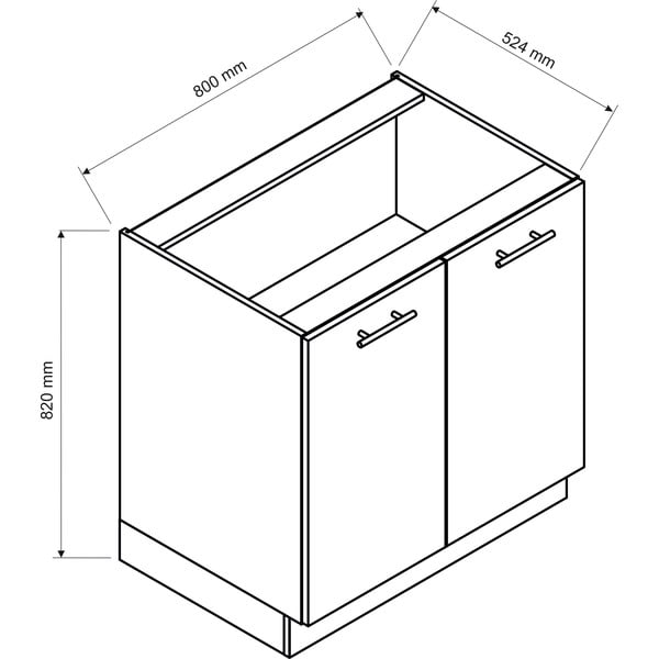 Apakšējais virtuves skapītis (platums 80 cm) Brodie – STOLKAR-image-2
