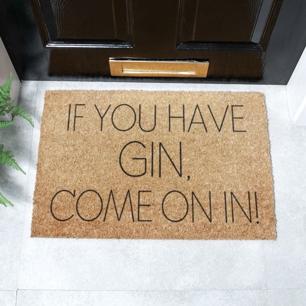 Kokosšķiedras kājslauķis 40x60 cm If You Have Gin – Artsy Doormats-image-2