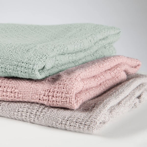 Zaļa adīta bērnu sega no organiskās kokvilnas 80x80 cm Lil Planet – Roba-image-1