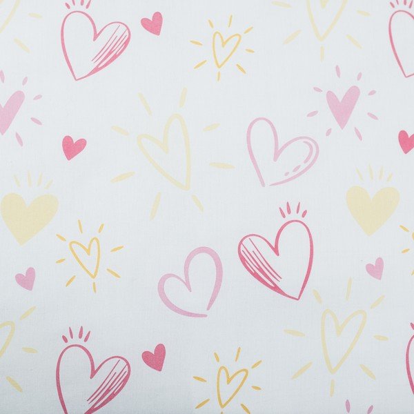 Rozā vienguļamā kokvilnas bērnu gultas veļa 140x200 cm Kapybara Heart – Jerry Fabrics-image-4