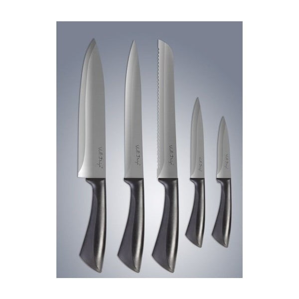 Melns statīvs ar pieciem nažiem Vialli Design-image-3