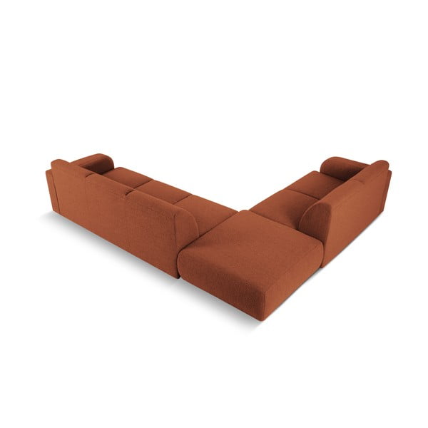 Brūns stūra dīvāns no buklē auduma (ar kreiso stūri) Molino – Micadoni Home-image-3