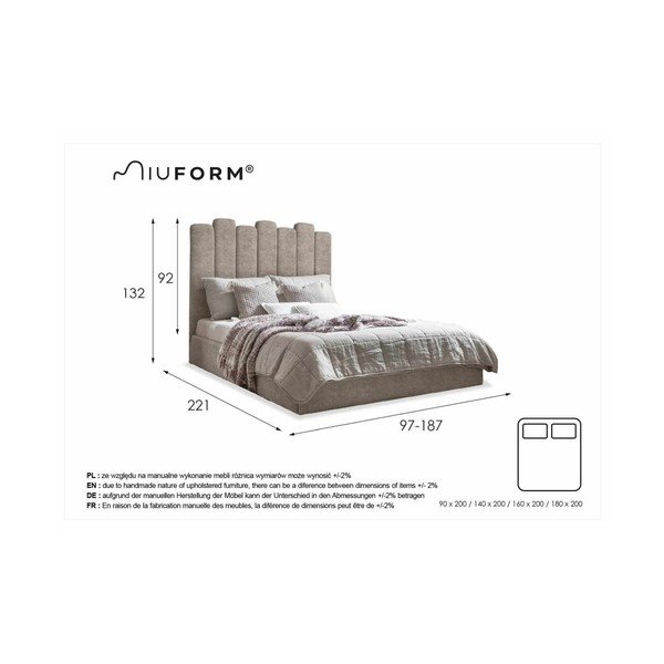 Tirkīzzila mīksta vienvietīga gulta ar uzglabāšanas vietu un režģi 90x200 cm Dreamy Aurora – Miuform-image-4