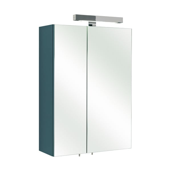 Tumši pelēks piekaramais vannas istabas skapītis ar spoguli 50x70 cm Set 311 - Pelipal
